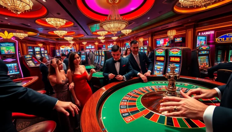 Gamblers at https://lc88.art experience the thrill of betting at a roulette table, capturing the excitement of casino life.